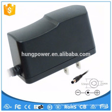 1A 2,5 mm DC Plug aprovação UL para EUA 12V DC adaptador de energia